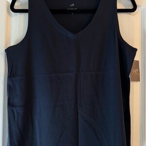 J. Jill Women's Navy Sleeveless Tank Top